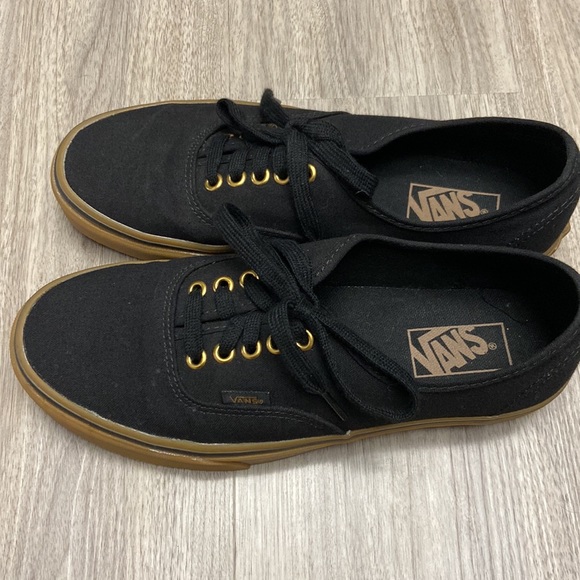 Vans Black and Gold shoes. Men’s 7.5 - Picture 2 of 5